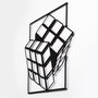 Wallity Rubik's Cube Escultura de pared negra